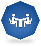 Personen am Tisch icon